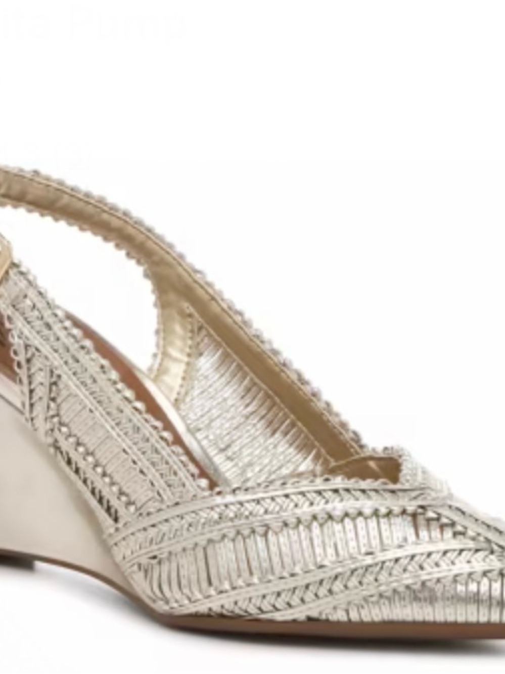 Impo Vonita Wedge Slingback Pump Silver-Gold w/ Memory Foam 8M *NIB*